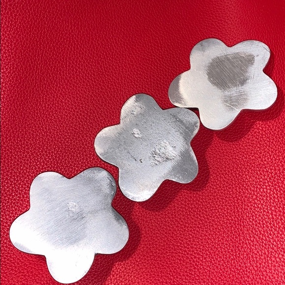 Three Silver Tone Candle Holders - Picture 3 of 3